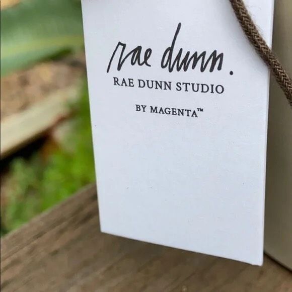 NWT Rae Dunn Beige “HOLD” Ceramic Canister Cellar with wood lid & leather handle - Picture 2 of 11